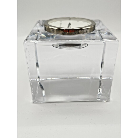 Simon Pearce Woodbury Square Modernist Glass Clock Working Condition - Picture 2 of 6